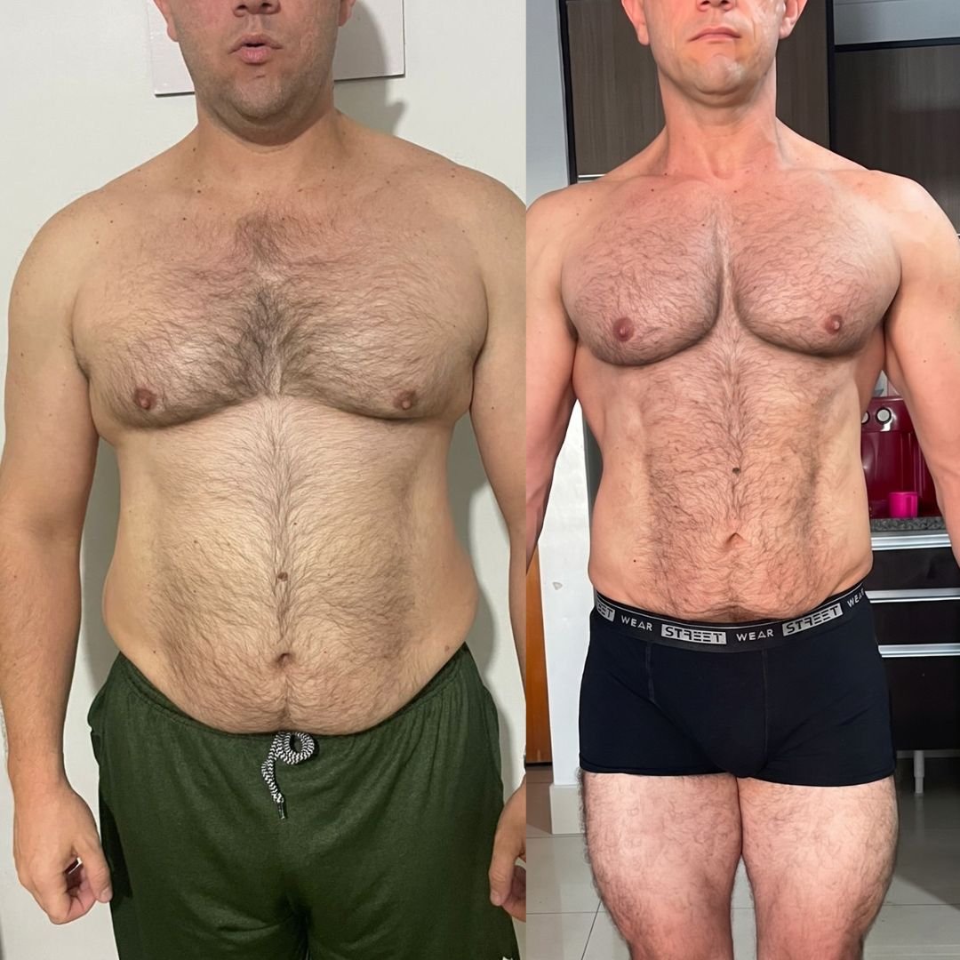 Antes e depois aluno 3