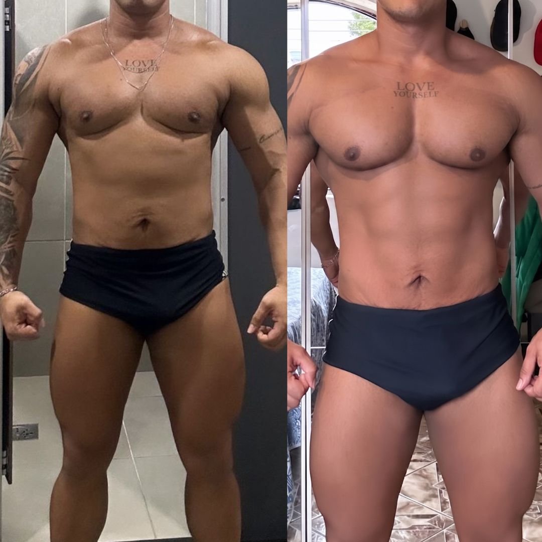 Antes e depois aluno 4