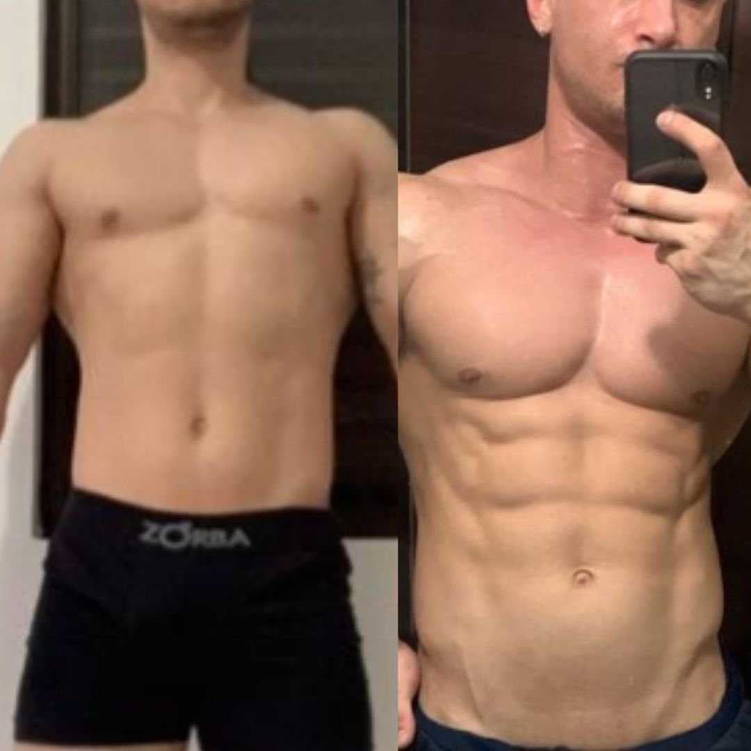 Antes e depois aluno 6